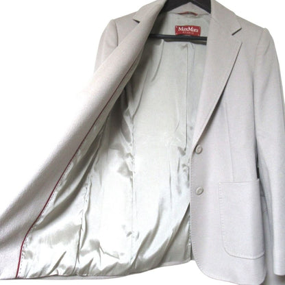 Max Mara Maxmara Studio Wool Jacket Skirt Suit Set 38 42 Gray — view 5
