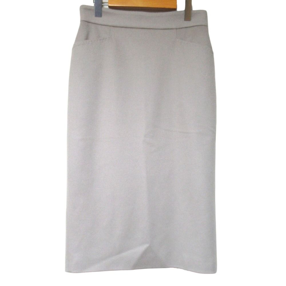 Max Mara Maxmara Studio Wool Jacket Skirt Suit Set 38 42 Gray — view 9