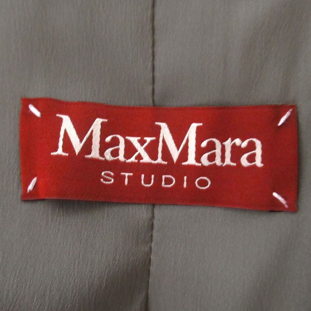 Max Mara Maxmara Studio Wool Jacket Skirt Suit Set 38 42 Gray — view 8