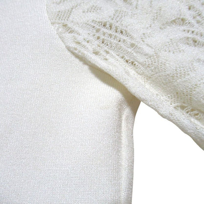Dior Galiano Era Lace Chiffon Back Chien Knit Top Ivory Sweater — view 7