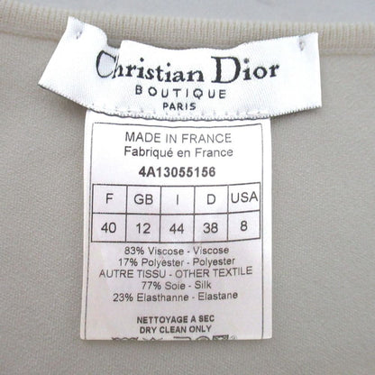 Dior Galiano Era Lace Chiffon Back Chien Knit Top Ivory Sweater — view 9