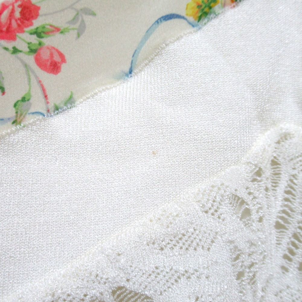 Dior Galiano Era Lace Chiffon Back Chien Knit Top Ivory Sweater — view 5