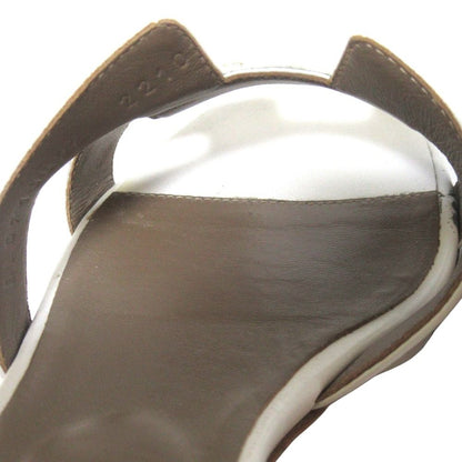 Hermes Oasis Motif Leather Sandals 38 White — view 9