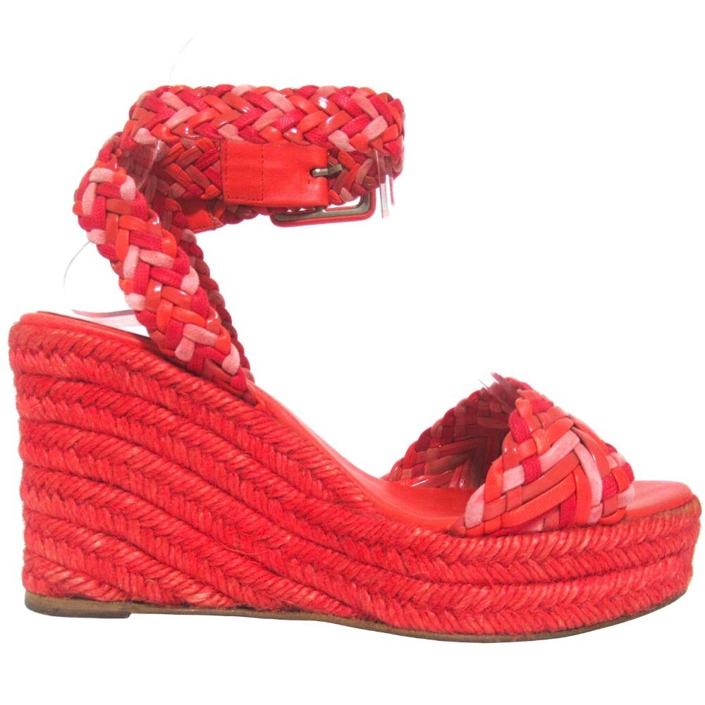 Hermes Braided Leather Ankle Strap Espadrille Sandals — view 3