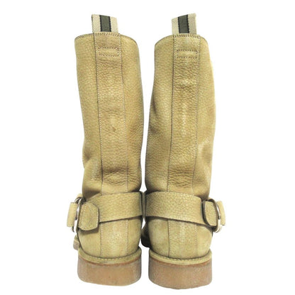 Louis Vuitton LV Logo Ring Leather Engineer Boots 8 Sand Beige — view 4