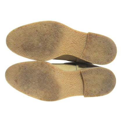 Louis Vuitton LV Logo Ring Leather Engineer Boots 8 Sand Beige