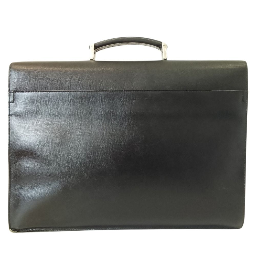 Prada Saffiano Leather Briefcase Business Black — view 2