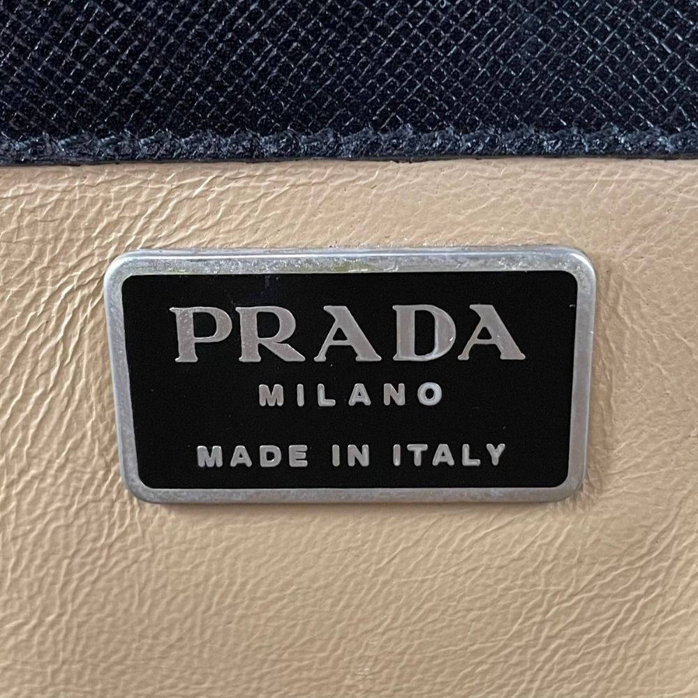 Prada Saffiano Leather Briefcase Business Black — view 9