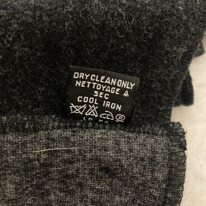 Chanel Silk Knit CC Logo Large Shawl Scarf Charcoal Gray — view 5