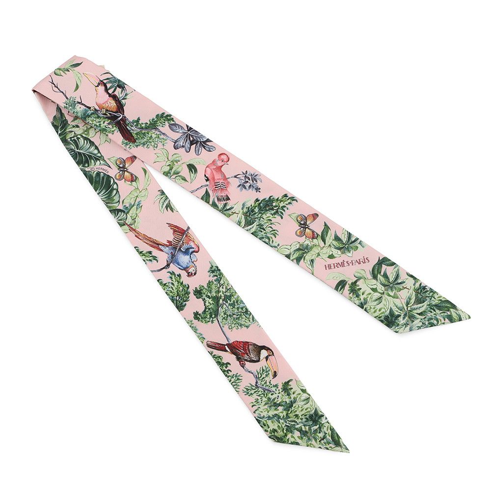 Hermes Scarf Twill Red Roadside Equateur Silk — view 3