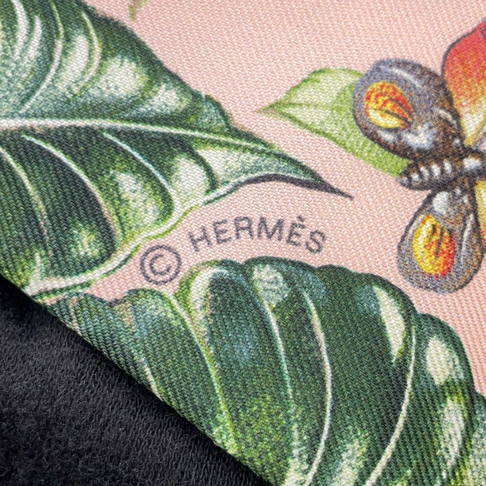 Hermes Scarf Twill Red Roadside Equateur Silk — view 5