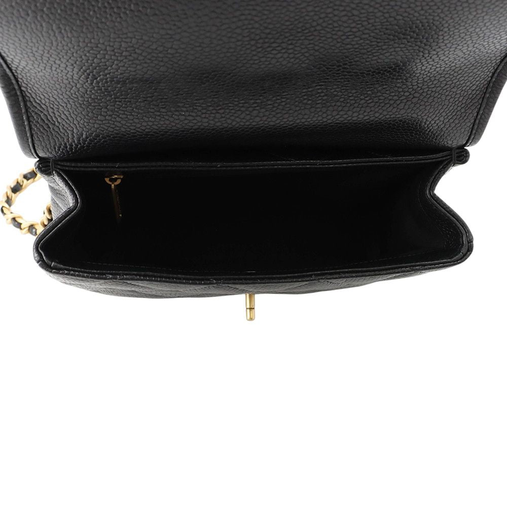 Chanel Backpack Quilted CC Logo Caviar Leather Black — view 5