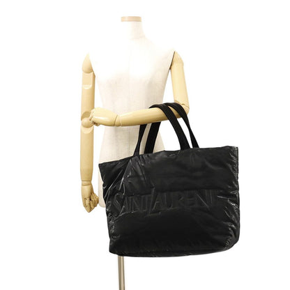 Saint Laurent Paris Tote Logo Silk Tech Canvas Black — view 4