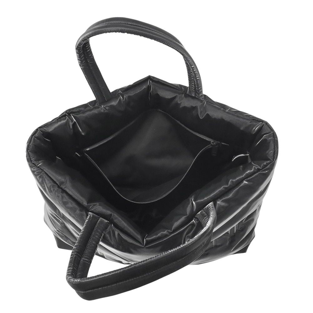 Saint Laurent Paris Tote Logo Silk Tech Canvas Black — view 5