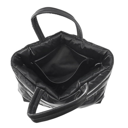 Saint Laurent Paris Tote Logo Silk Tech Canvas Black — view 5