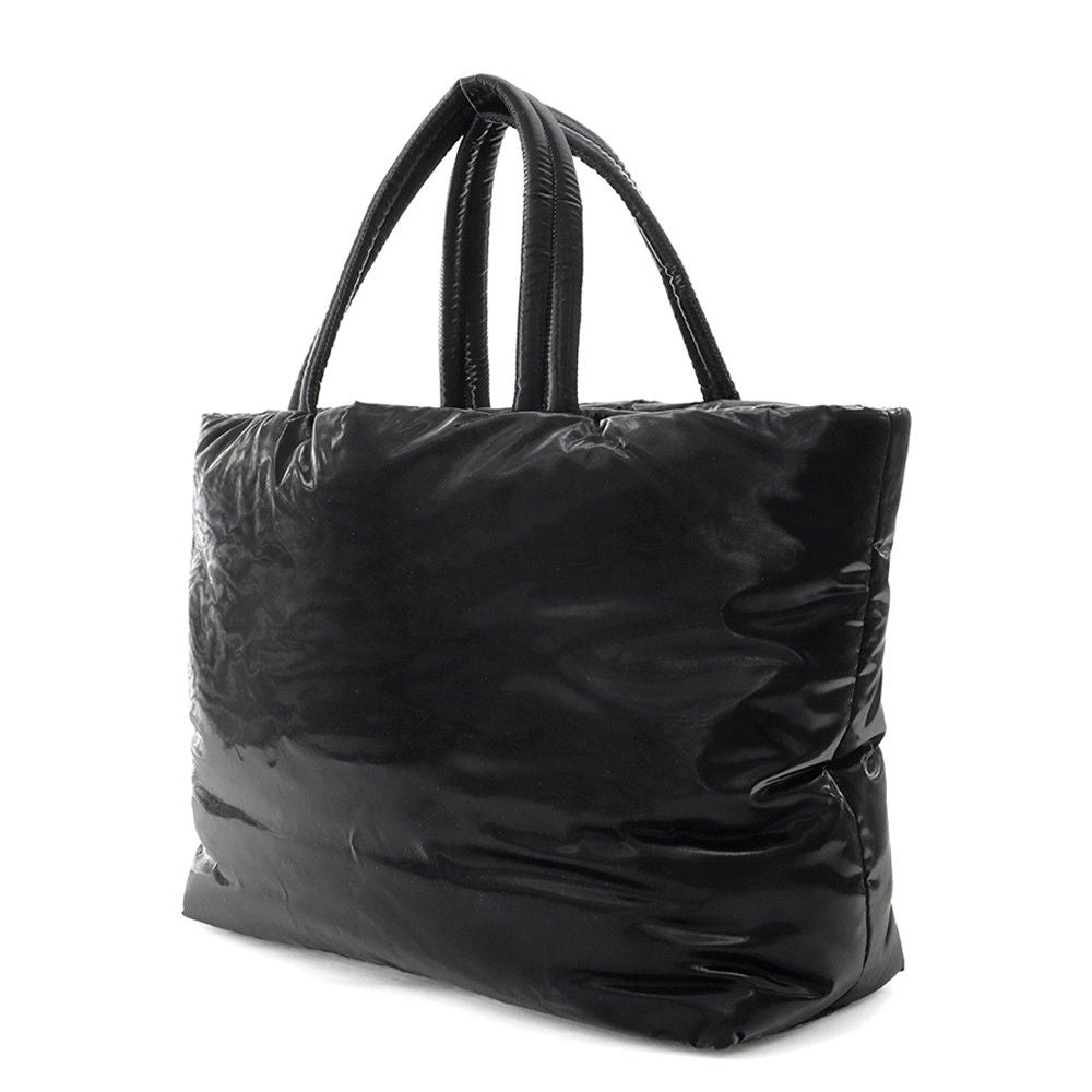 Saint Laurent Paris Tote Logo Silk Tech Canvas Black — view 2