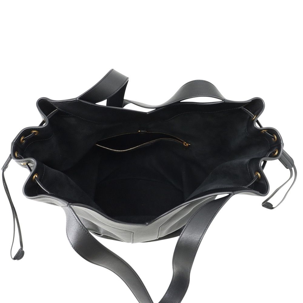 Saint Laurent Paris Tote Hobo Leather Black — view 5
