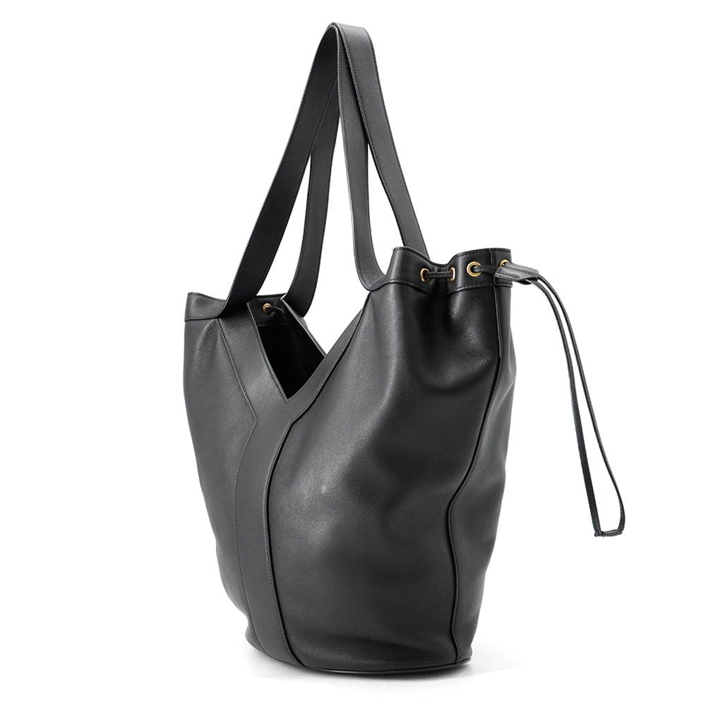 Saint Laurent Paris Tote Hobo Leather Black — view 2