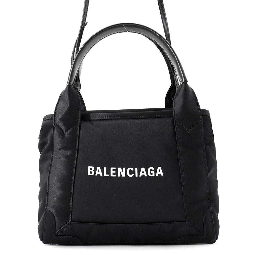 Balenciaga Handbag Navy Cabas XS Nylon 2-Way Black