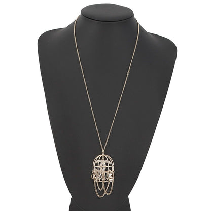 Chanel Necklace Birdcage Logo CC Rhinestone 20 — view 4