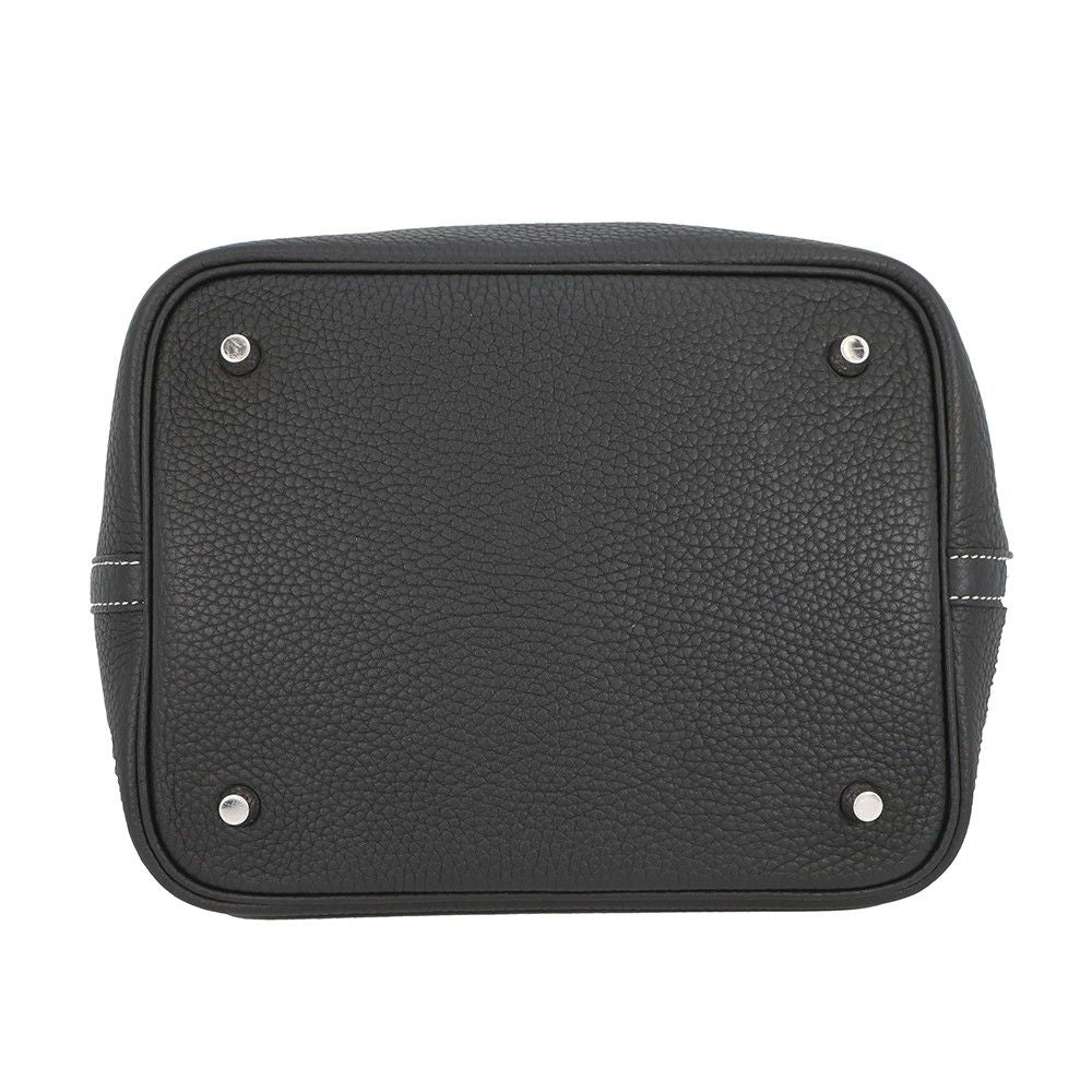 Hermes Handbag Picotin Lock Black Silver Taurillon Clemence — view 3