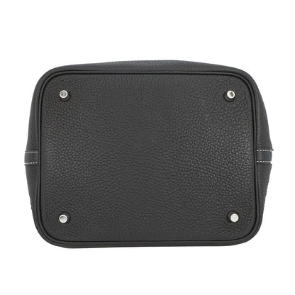 Hermes Handbag Picotin Lock Black Silver Taurillon Clemence — view 3
