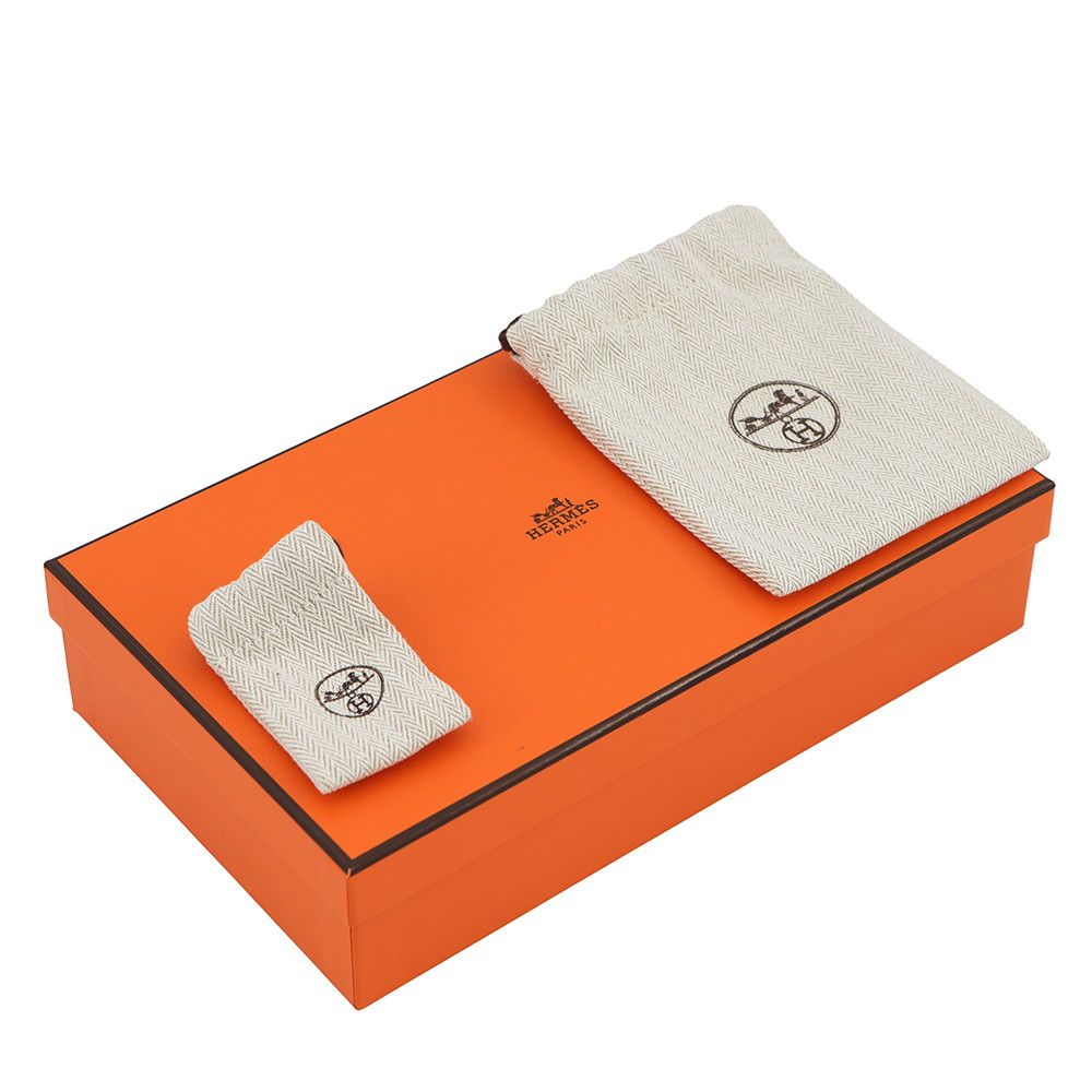 Hermes Shoulder Wallet Nap Tougo Gold Silver Epsom — view 8
