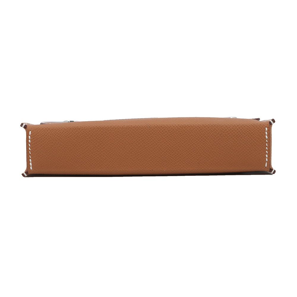 Hermes Shoulder Wallet Nap Tougo Gold Silver Epsom — view 3