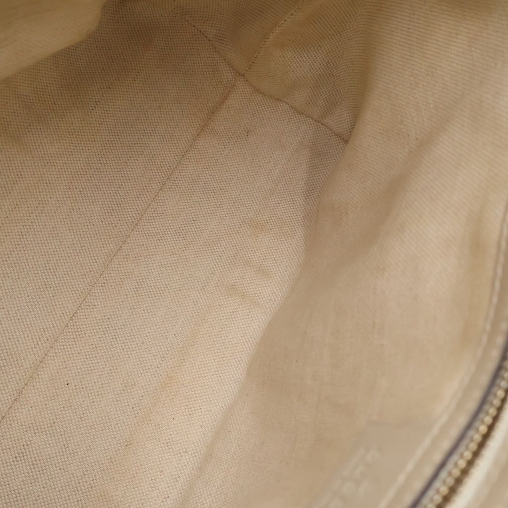 Gucci GG Canvas Brea Tote White Beige Gold — view 5