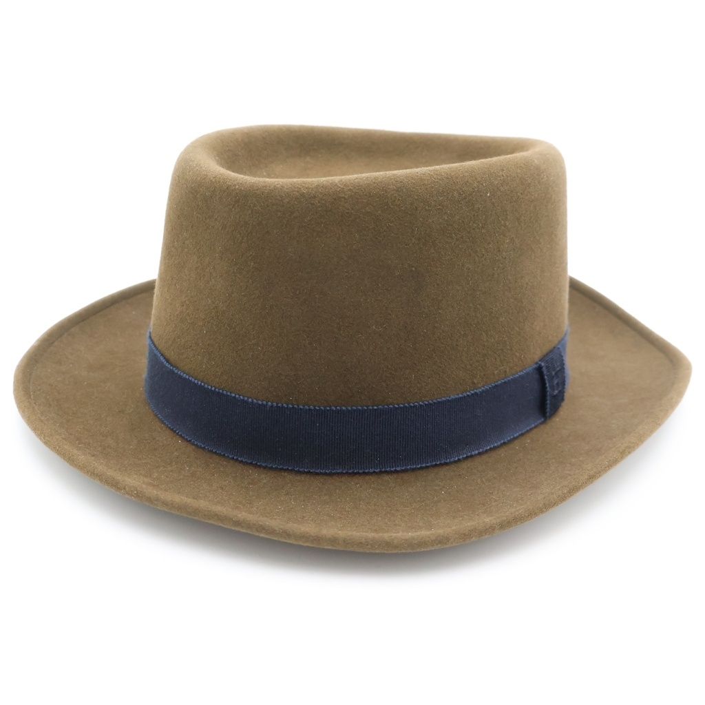 Hermes Logo Wool Felt Hat Olive