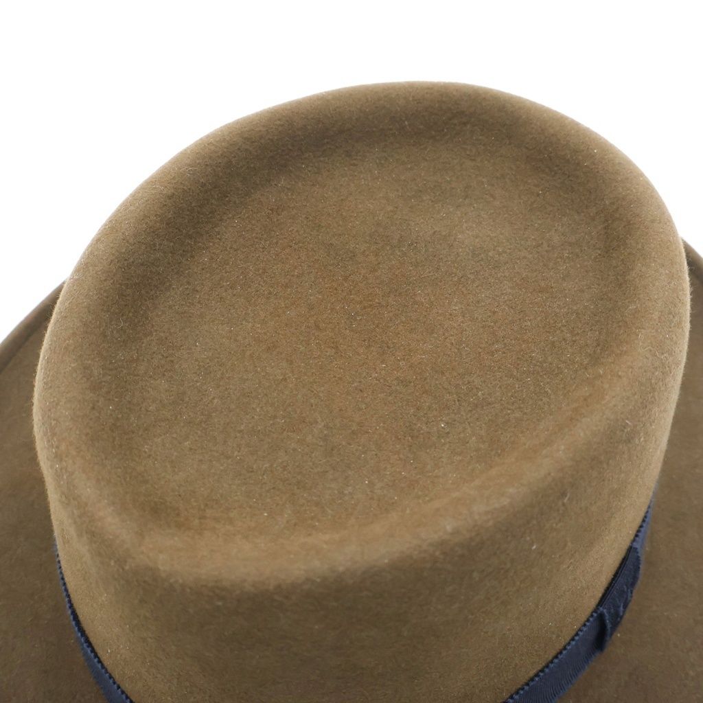 Hermes Logo Wool Felt Hat Olive — view 5