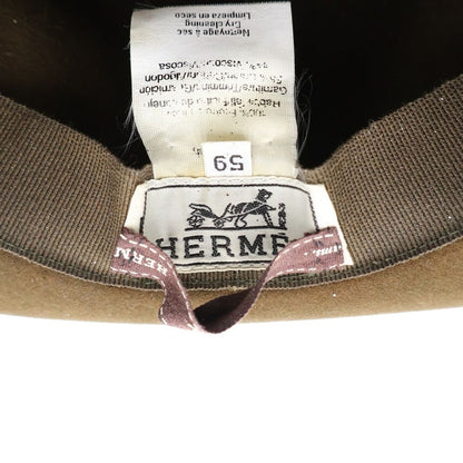Hermes Logo Wool Felt Hat Olive — view 7