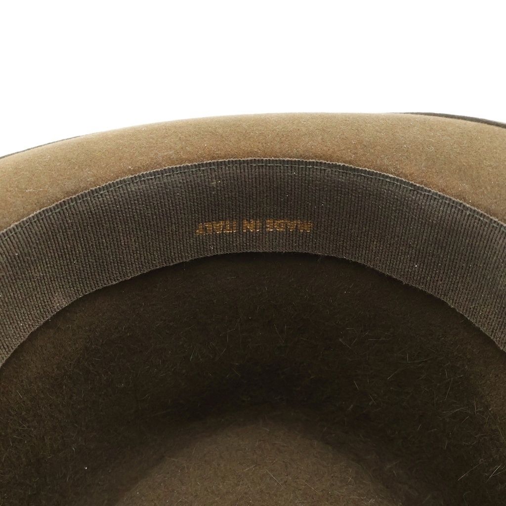 Hermes Logo Wool Felt Hat Olive — view 6