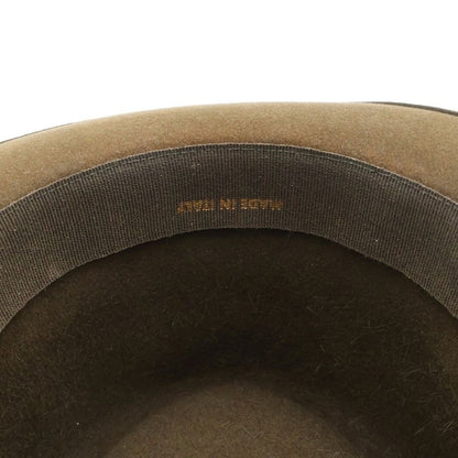 Hermes Logo Wool Felt Hat Olive — view 6
