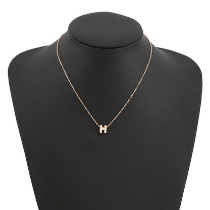 Hermes Necklace Mini Pop White Pink Gold — view 4