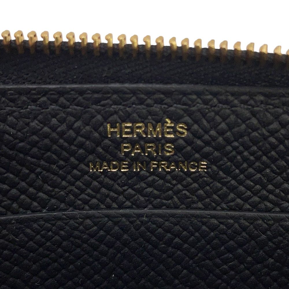 Hermes Coin Case Macaron Compact Black Gold Epsom Shoulder — view 5