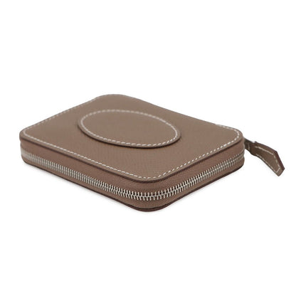 Hermes Coin Case Macaron Compact Etoupe Silver Epsom — view 2
