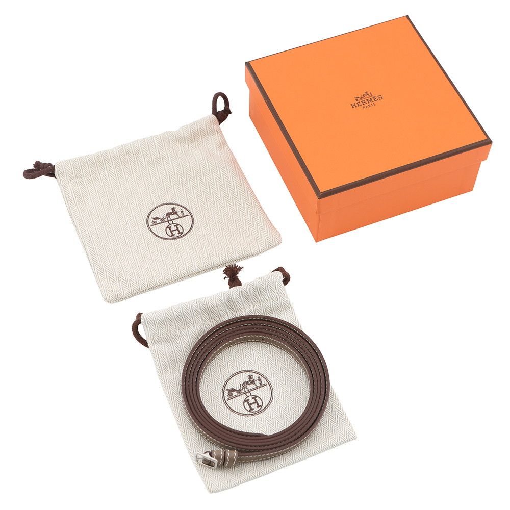 Hermes Coin Case Macaron Compact Etoupe Silver Epsom — view 6