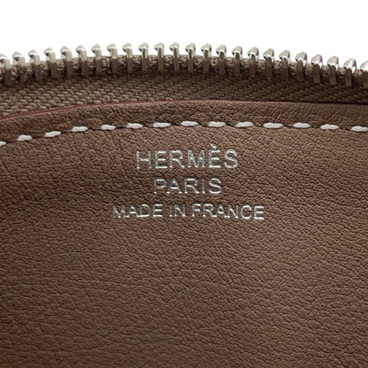 Hermes Card Case Zip Azap Chaine D'ancre Etoupe Silver Color Wallet Set — view 8