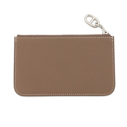 Hermes Card Case Zip Azap Chaine D'ancre Etoupe Silver Color Wallet Set — view 3