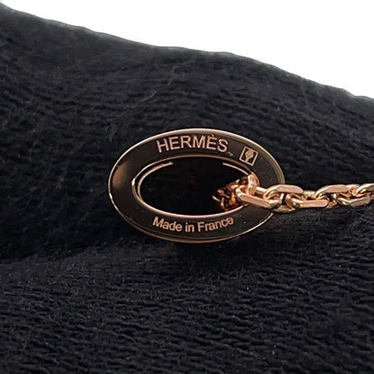 Hermes Necklace Mini Pop Lo Cover le White Brown Glace Pink Gold — view 6