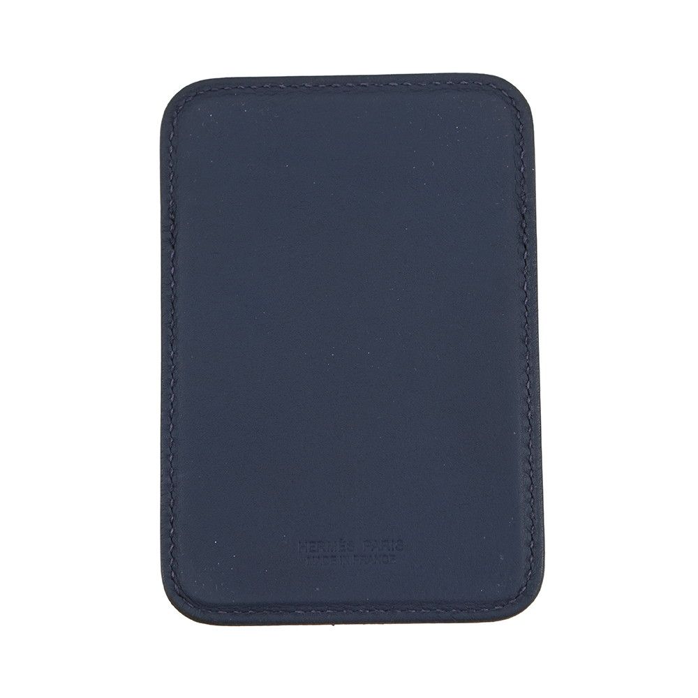 Hermes Card Case Magsafe Eman Shawl Number Blue Navy Multicolor Swift Felt — view 3