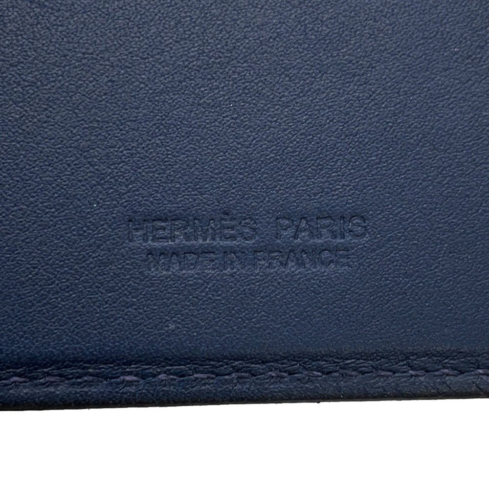 Hermes Card Case Magsafe Eman Shawl Number Blue Navy Multicolor Swift Felt — view 6