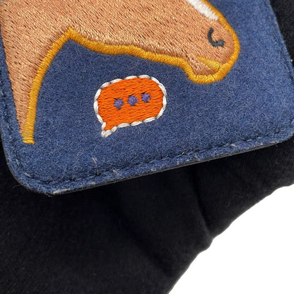 Hermes Card Case Magsafe Eman Shawl Number Blue Navy Multicolor Swift Felt — view 5