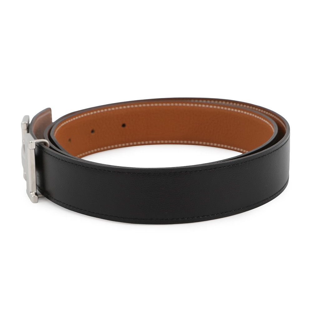 Hermes Belt Constance Reversible 90 Black Gold Box Calf Togo — view 2