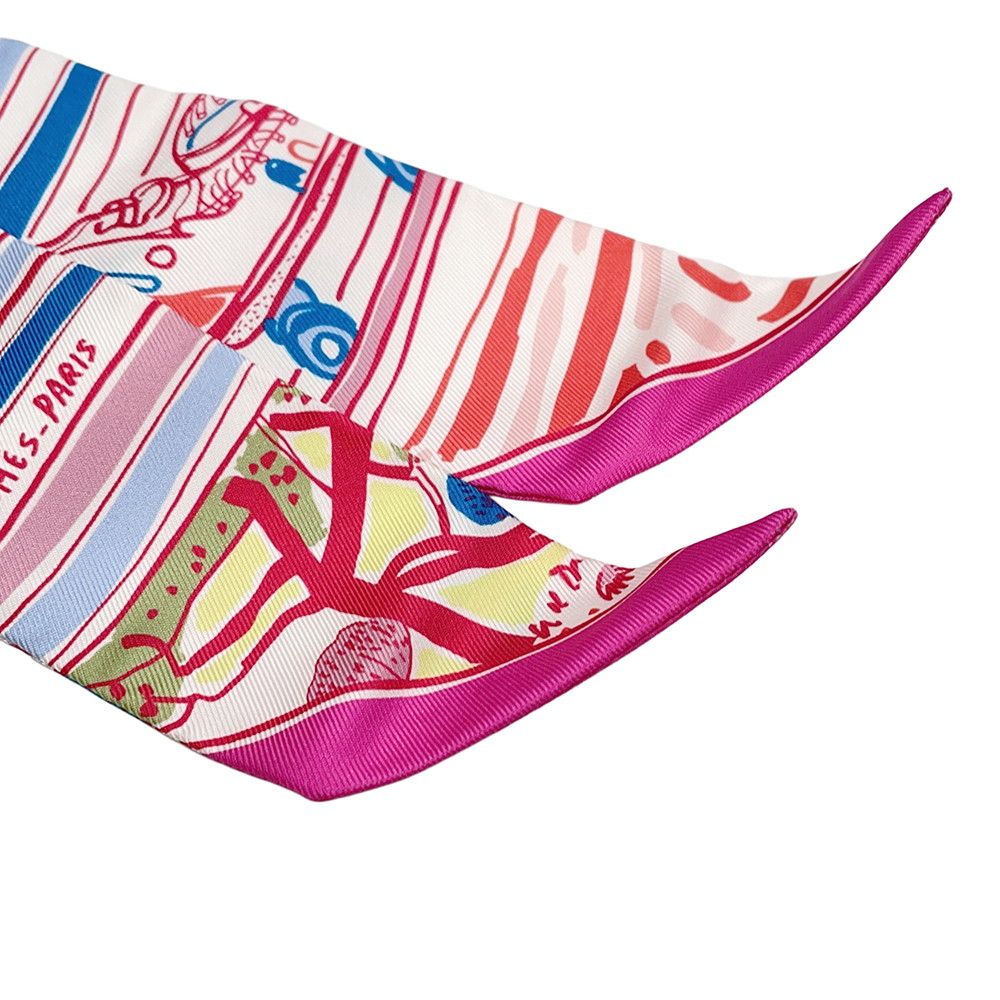 Hermes Scarf Twill Rayures D'ete Silk — view 5