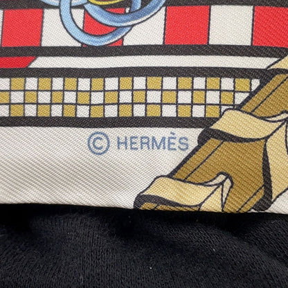 Hermes Scarf Twill Brides and Charm Et Gray Silk — view 5