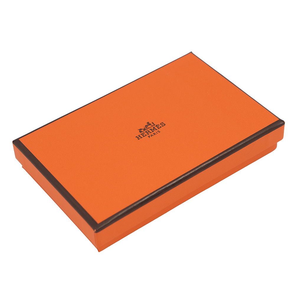 Hermes Coin Case Calvi Duo Black Silver Epsom — view 8
