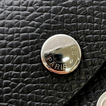 Hermes Coin Case Calvi Duo Black Silver Epsom — view 6