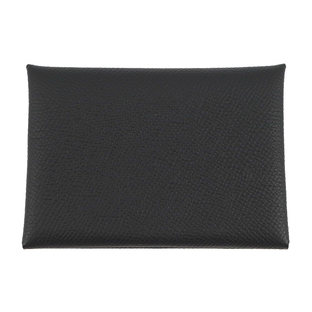 Hermes Coin Case Calvi Duo Black Silver Epsom — view 3